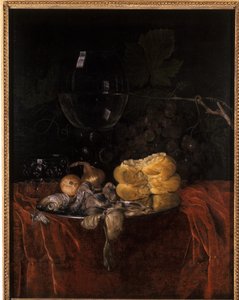 Bodegón con arenque de Willem van Aelst